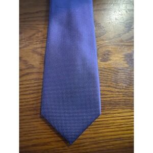 DKNY Men's Purple Dot Pattern Silk Blend Necktie Formal Dress Tie